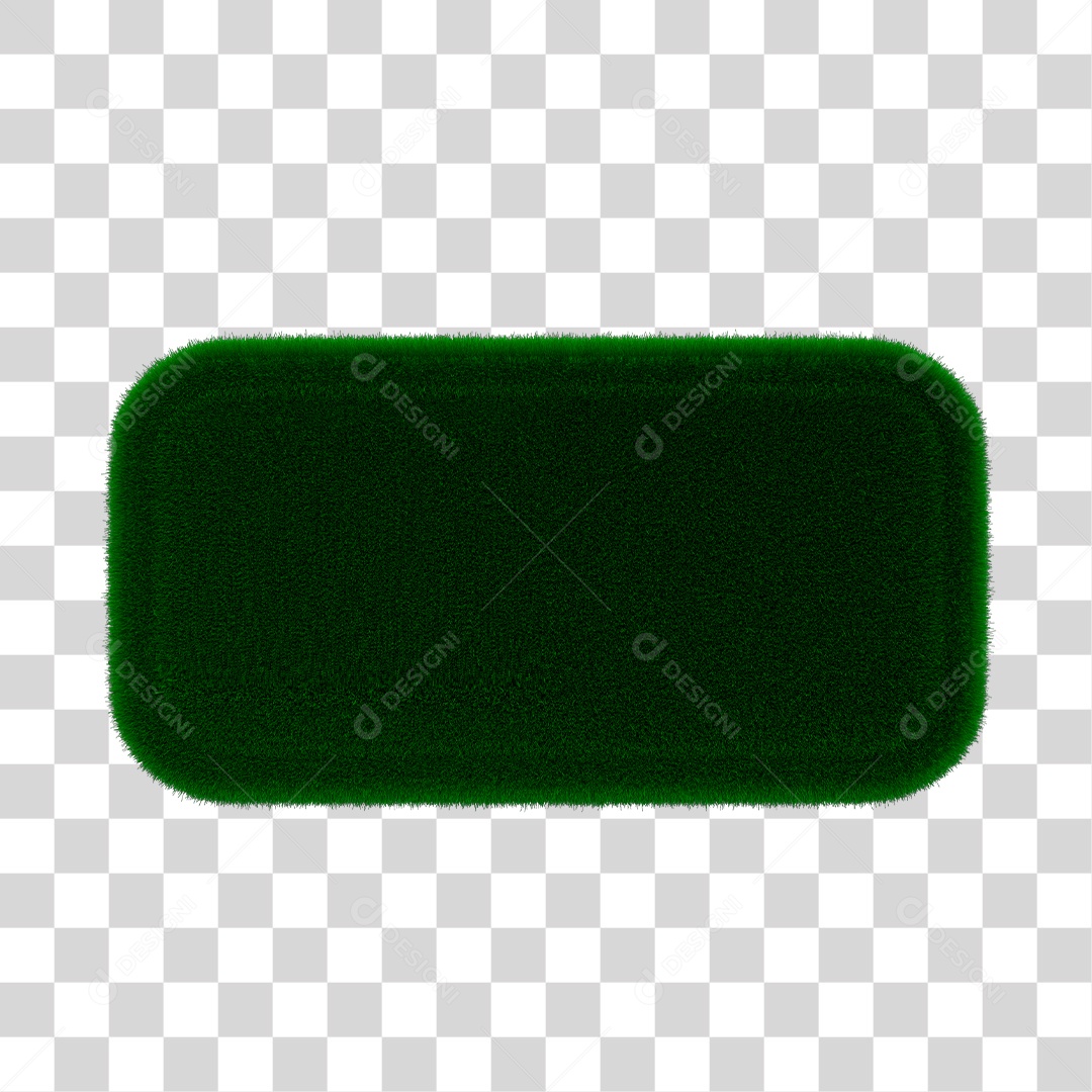 Painel de Grama Elemento 3D Verde para Composição PNG Transparente