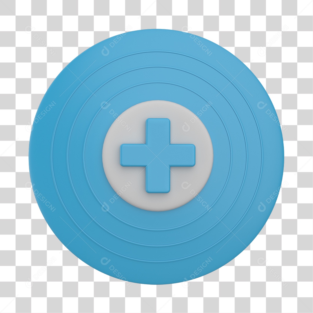 Ícone de Seguro de Vida Elemento 3D PNG Transparente