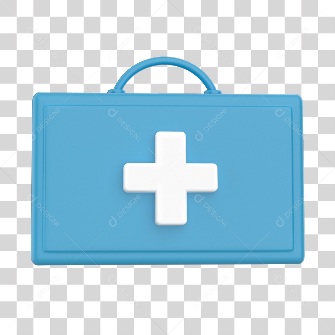 Maleta Azul Seguro de Vida Azul Elemento 3D PNG Transparente