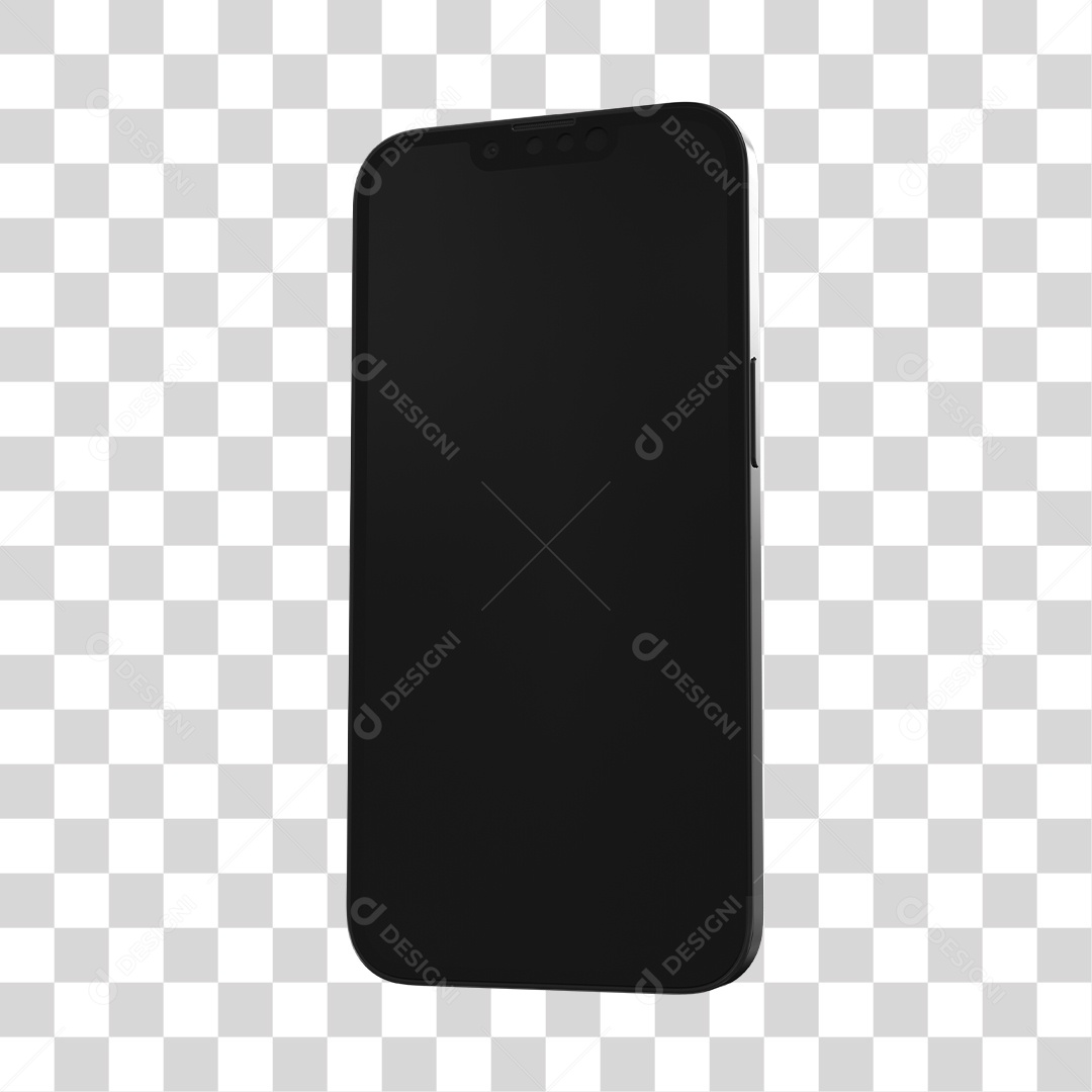 Celular Elemento 3D para Composição PNG Transparente