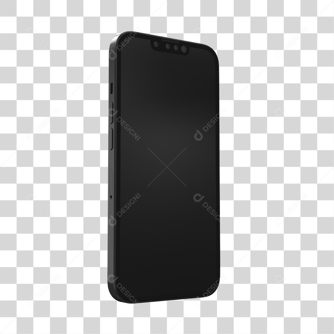 Celular Elemento 3D para Composição PNG Transparente