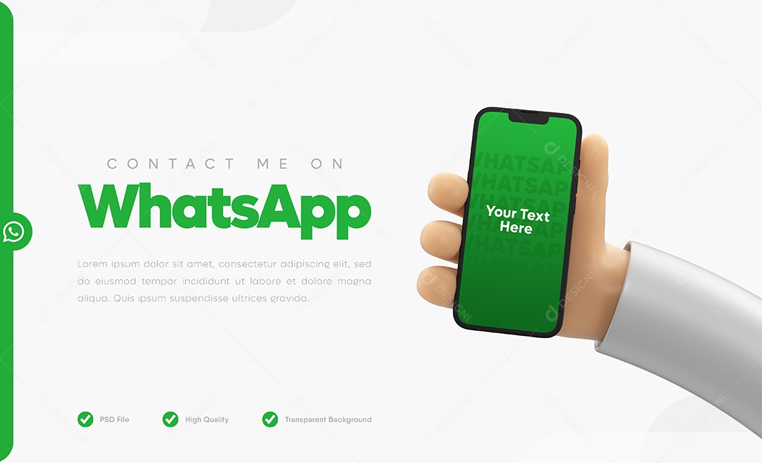 Mockup do Whatsapp PSD Editável