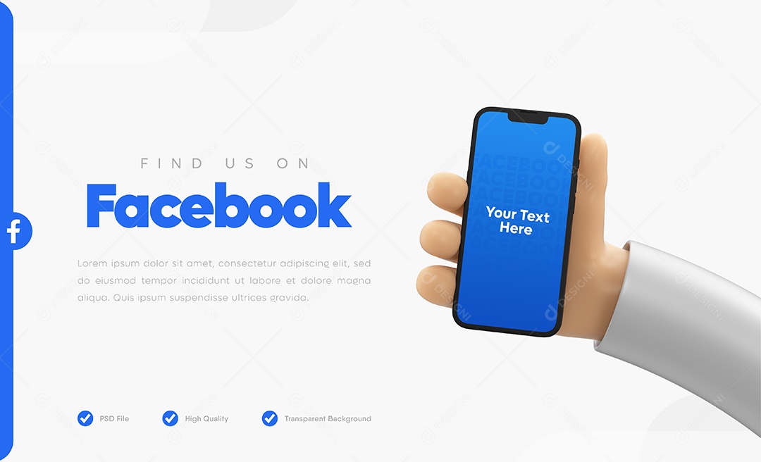 Mockup do Facebook PSD Editável