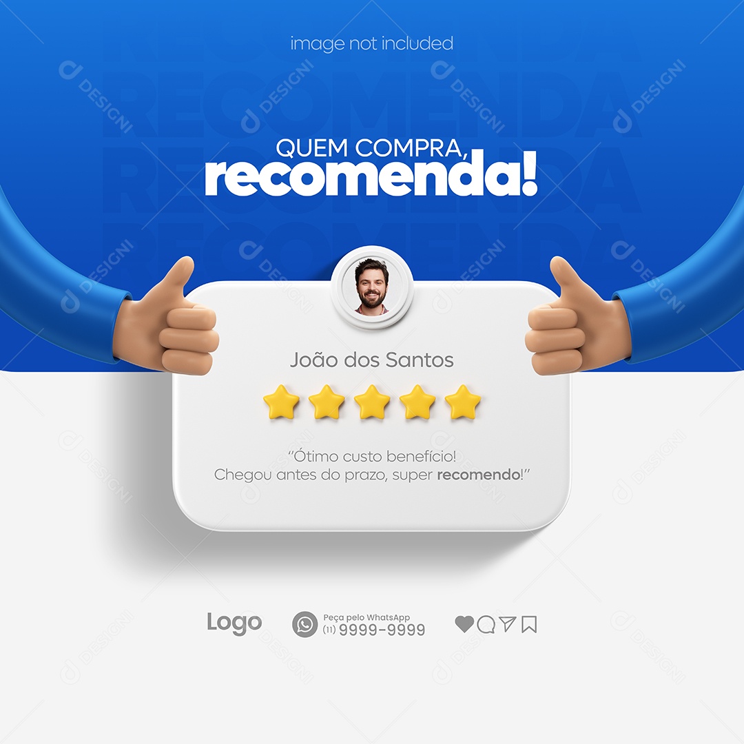 Feedback Avaliação Social Media PSD Editável