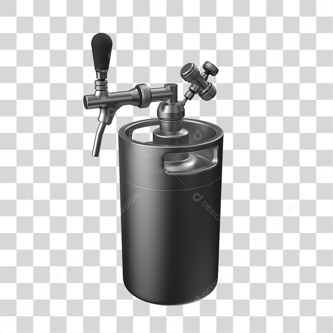 Chopeira com Torneira Elemento 3D PNG Transparente