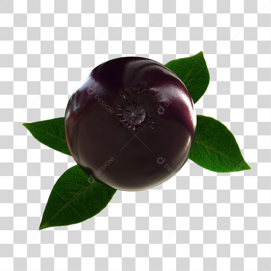 Açaí Elemento 3D PNG Transparente