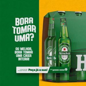 Bora Tomar uma Cerveja Heineken? Distribuidora de Bebidas Social Media PSD Editável