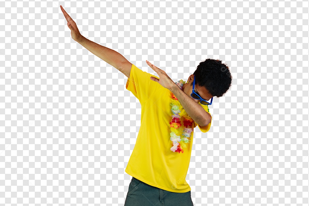 Torcedor de Futebol Torcendo Pelo Seu Time Brasil PSD + PNG Transparente