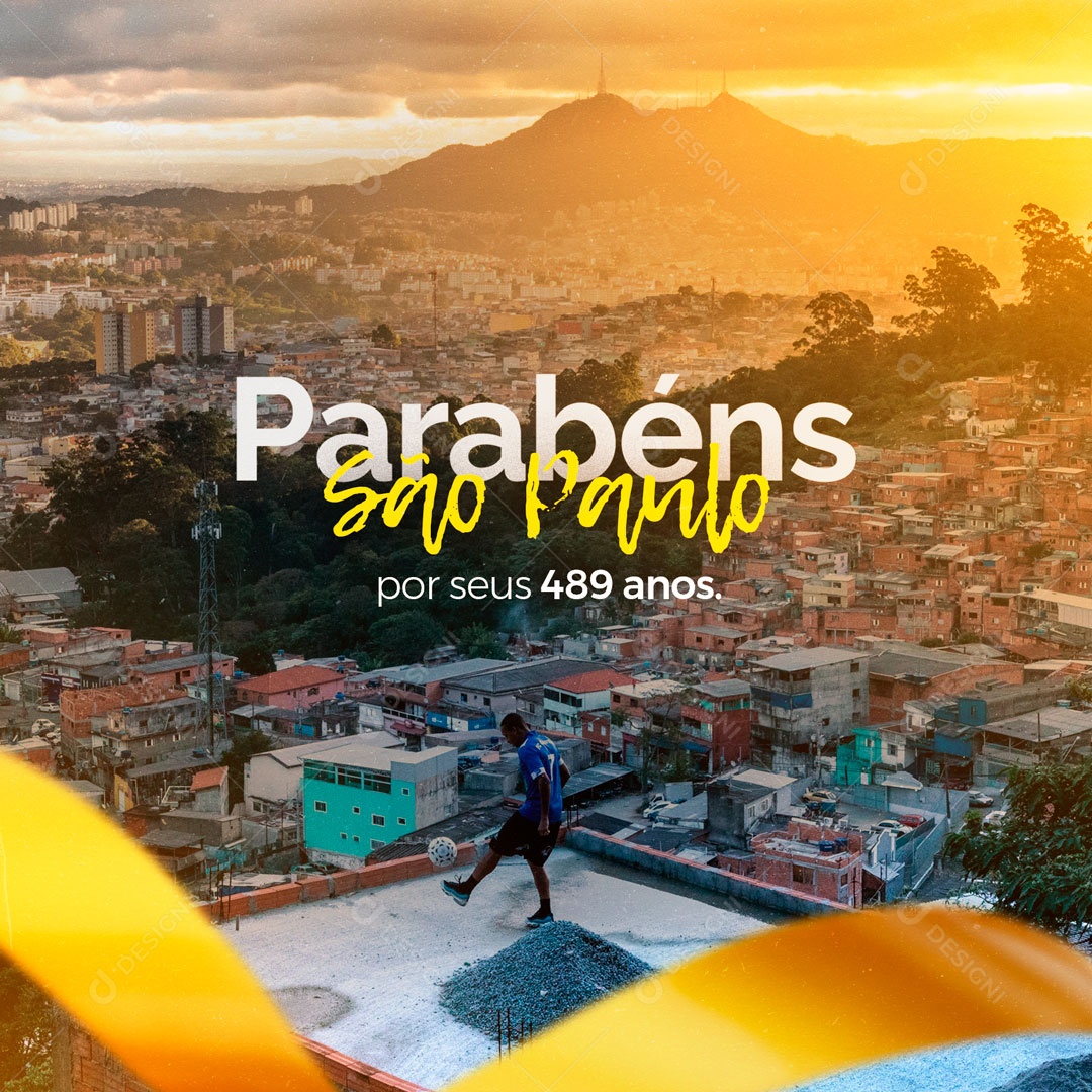 Aniversário de Cidade Parabéns São Paulo Social Media PSD Editável