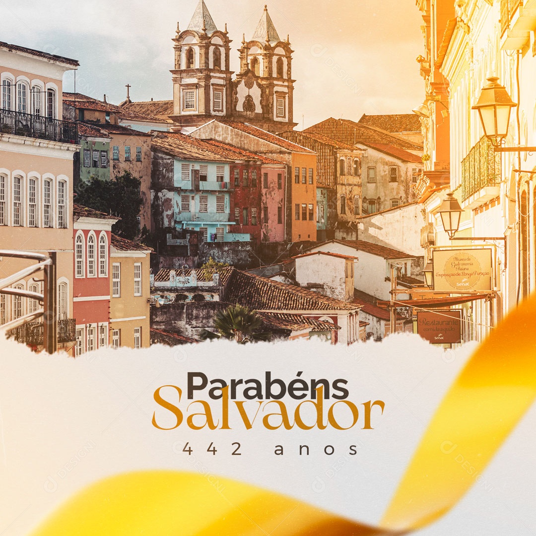 Social Media Aniversário de Cidade Parabéns Salvador PSD Editável