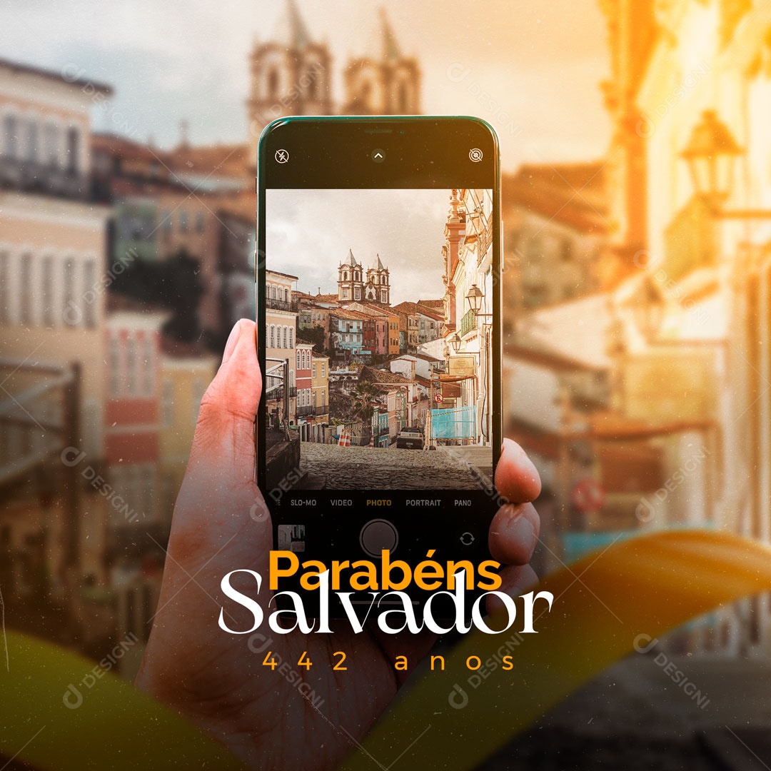 Aniversário de Cidade Parabéns Salvador Social Media PSD Editável