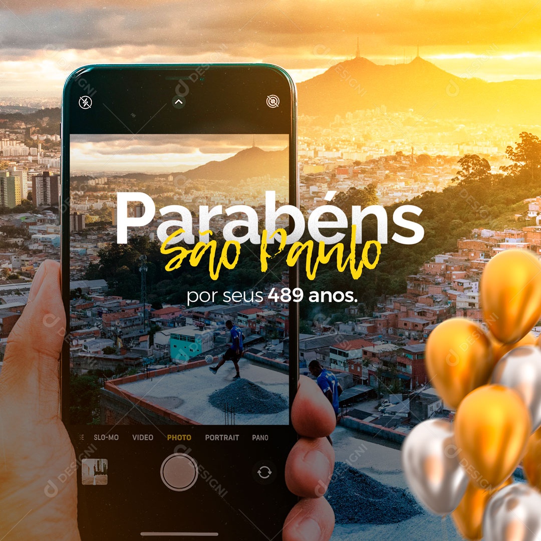 Aniversário de Cidade Parabéns São Paulo Social Media PSD Editável