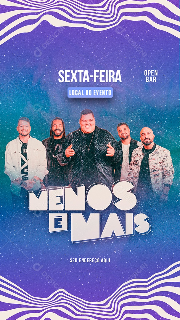 Post Flyer Menos E Mais Social Media PSD Editável