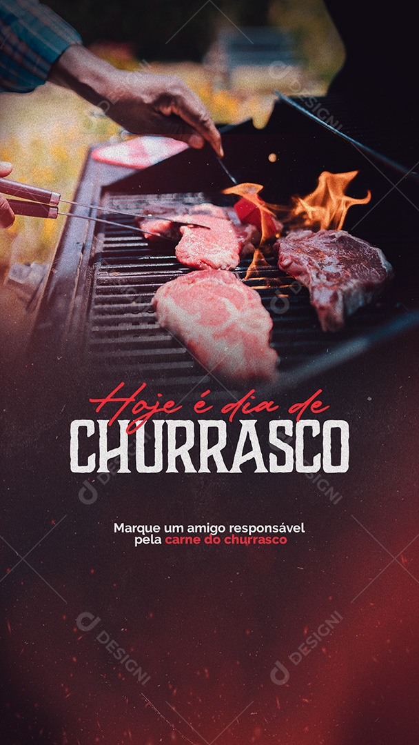 Post Churrasco Social Media PSD Editável
