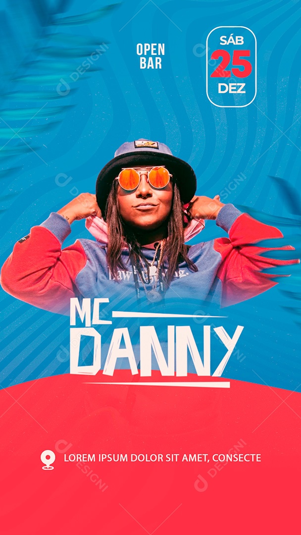 Post Flyer Stories MC Danny Social Media PSD Editável