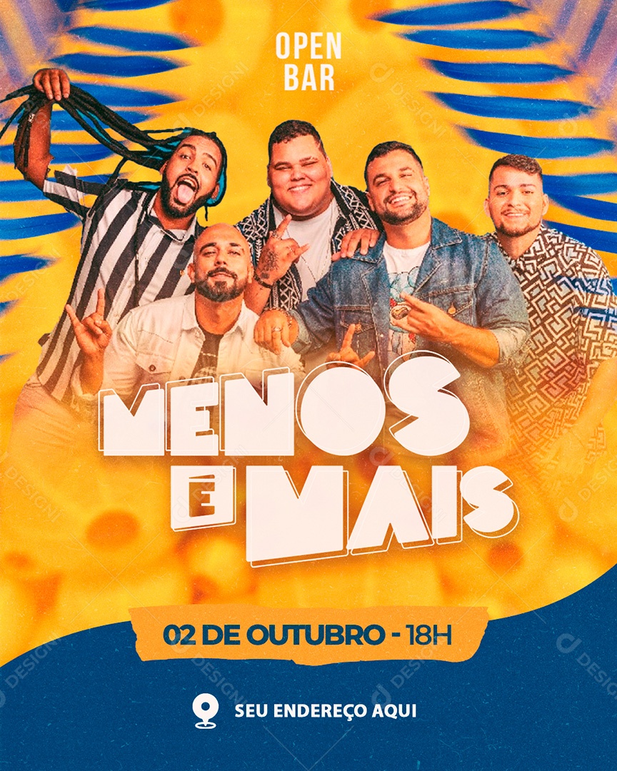 Post Flyer Menos é Mais Social Media PSD Editável