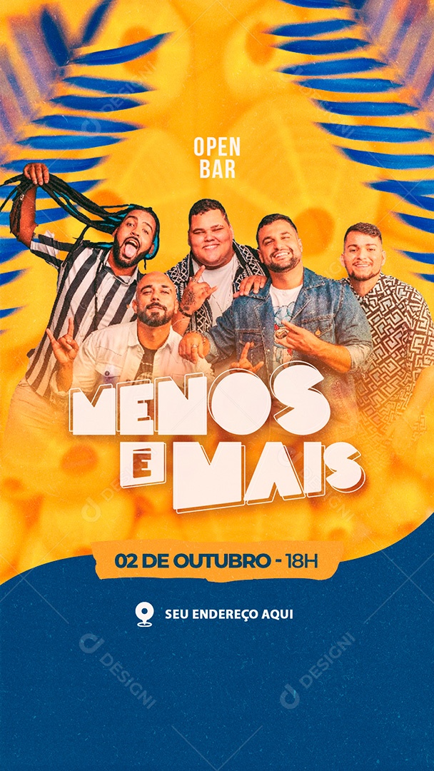 Post Flyer Menos É Mais Stories Social Media PSD Editável