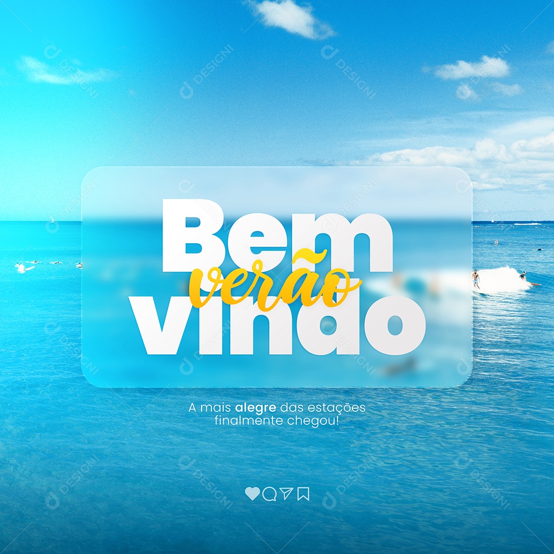 Social Media A Mais Alegre das Estações Bem Vindo Verão PSD Editável