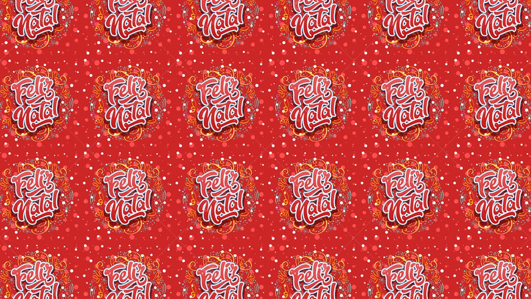 Pattern Padrões Geométricos Texto Natalino Feliz Natal Em Fundo Vermelho Vetor AI + PAT