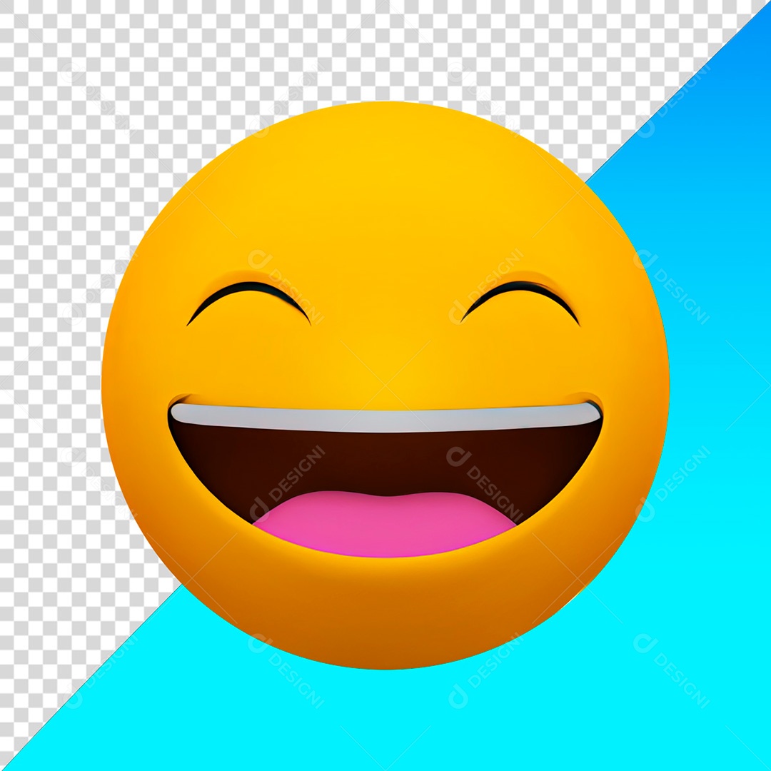 Emoji Sorrindo Feliz PNG Transparente Sem Fundo