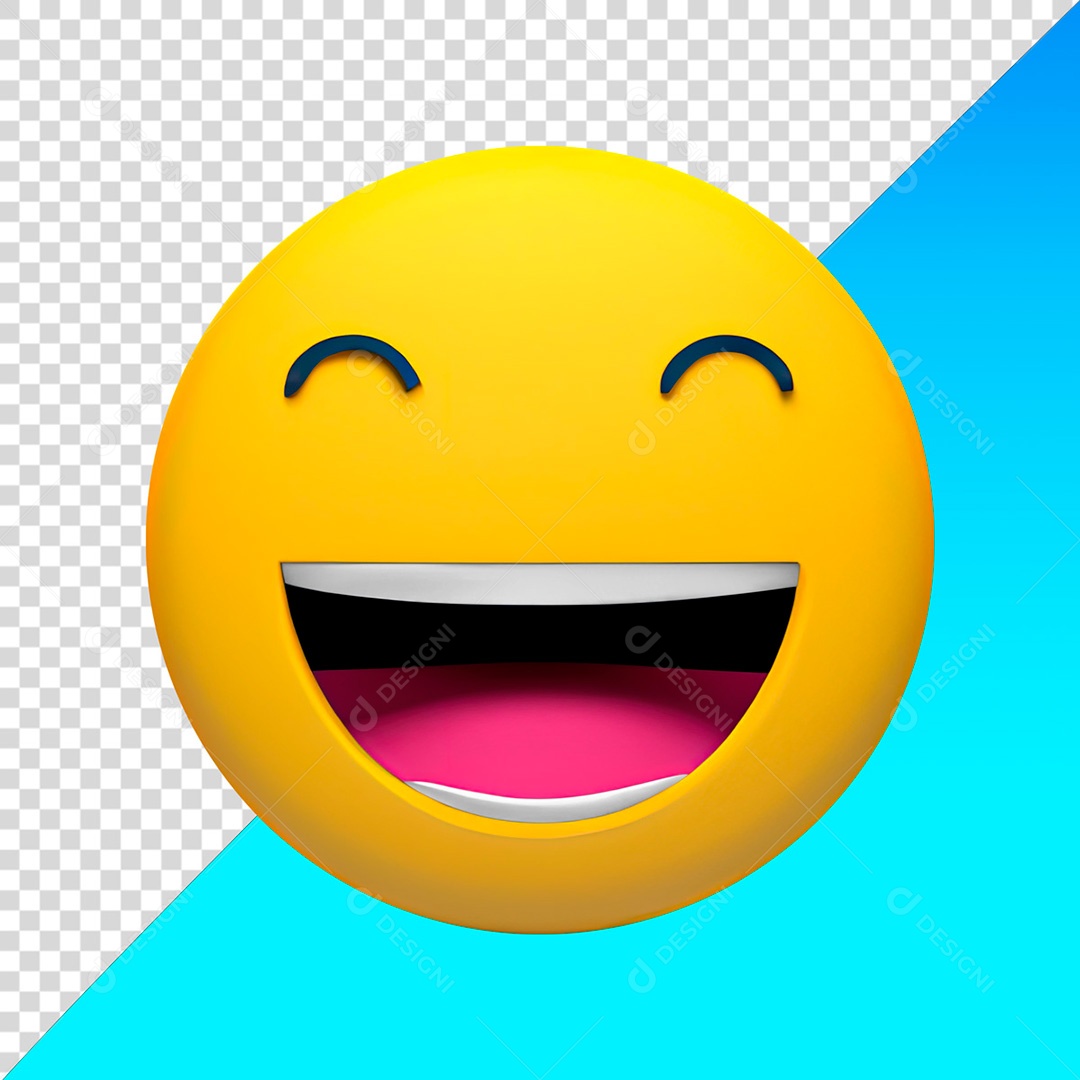 Emoji Sorrindo Feliz PNG Transparente Sem Fundo