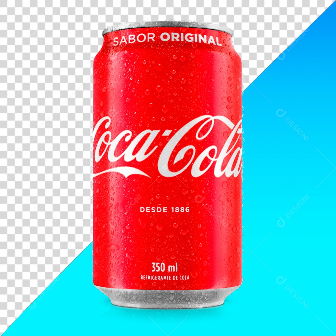 Refrigerante Coca-Cola Lata 350 ML PNG Sem Fundo