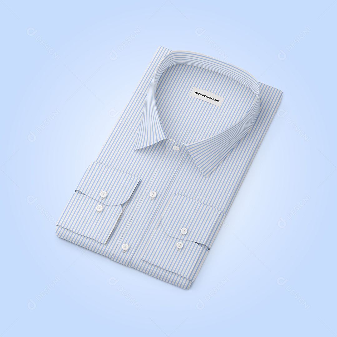 Mockup Camisa Social Dobrada PSD Editável