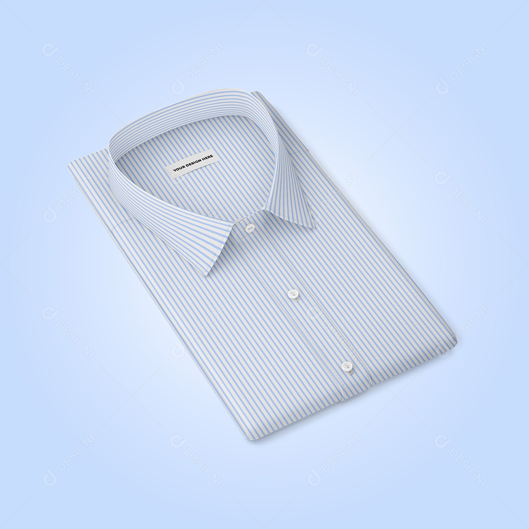 Mockup Camisa Social Dobrada PSD Editável