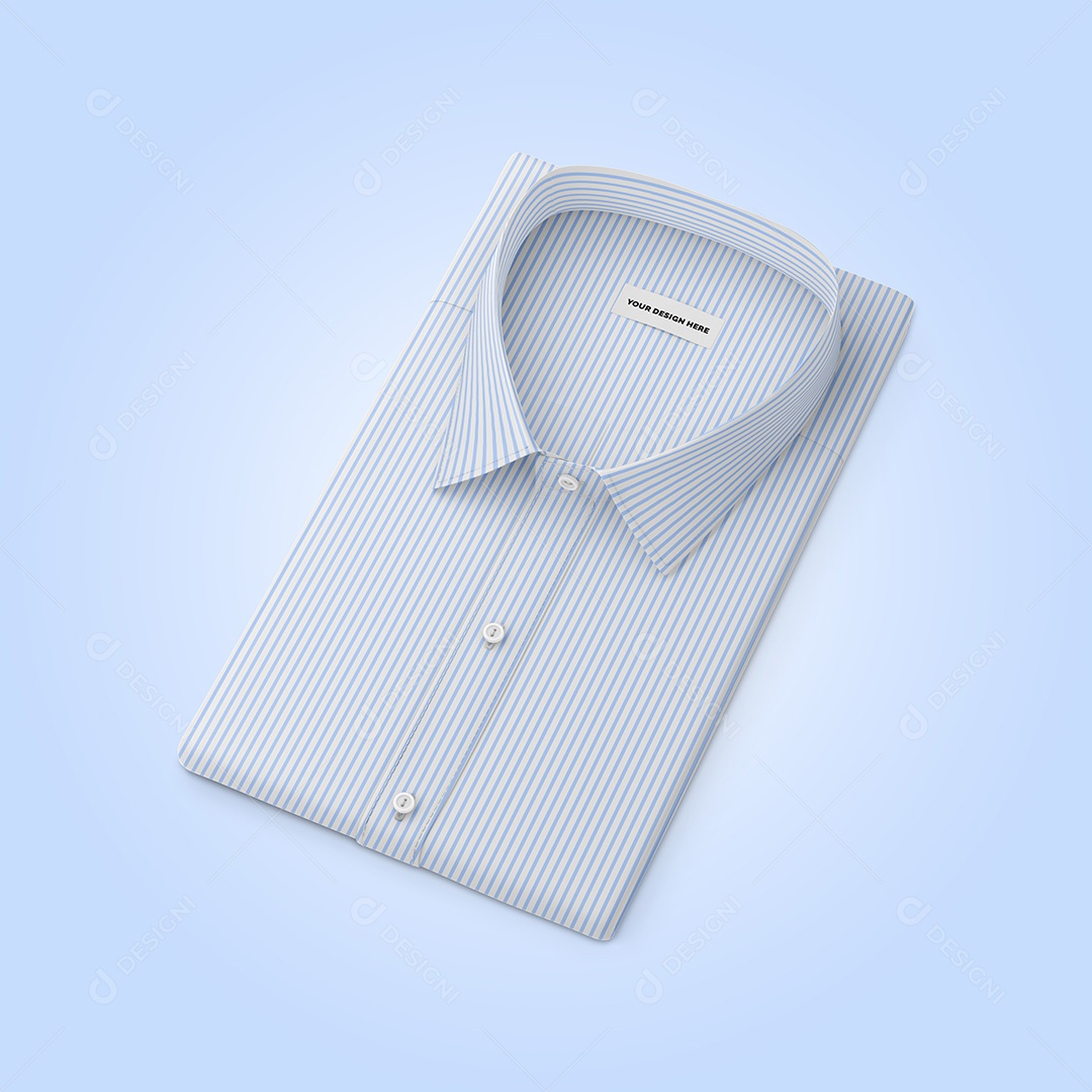 Mockup Camisa Social Dobrada PSD Editável