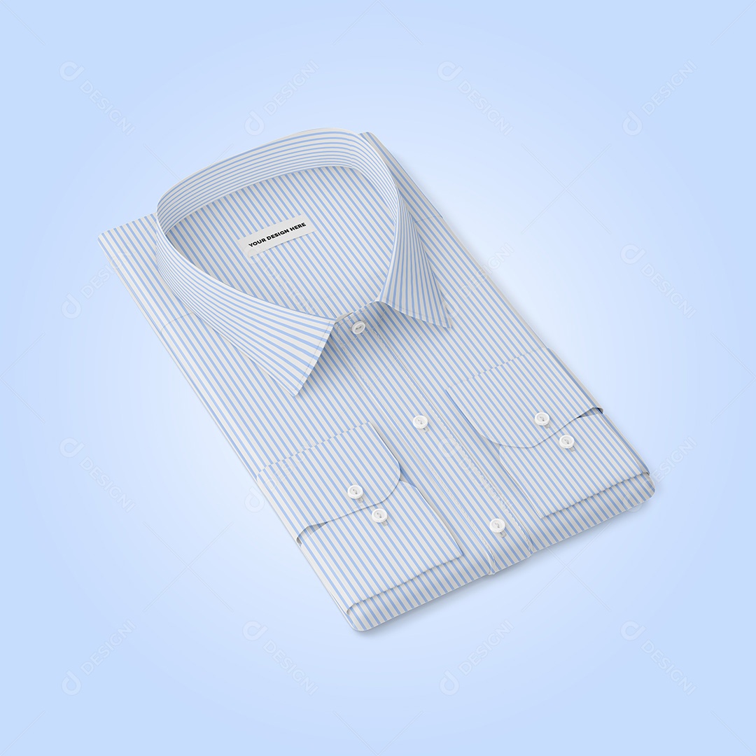 Mockup Camisa Social Dobrada PSD Editável