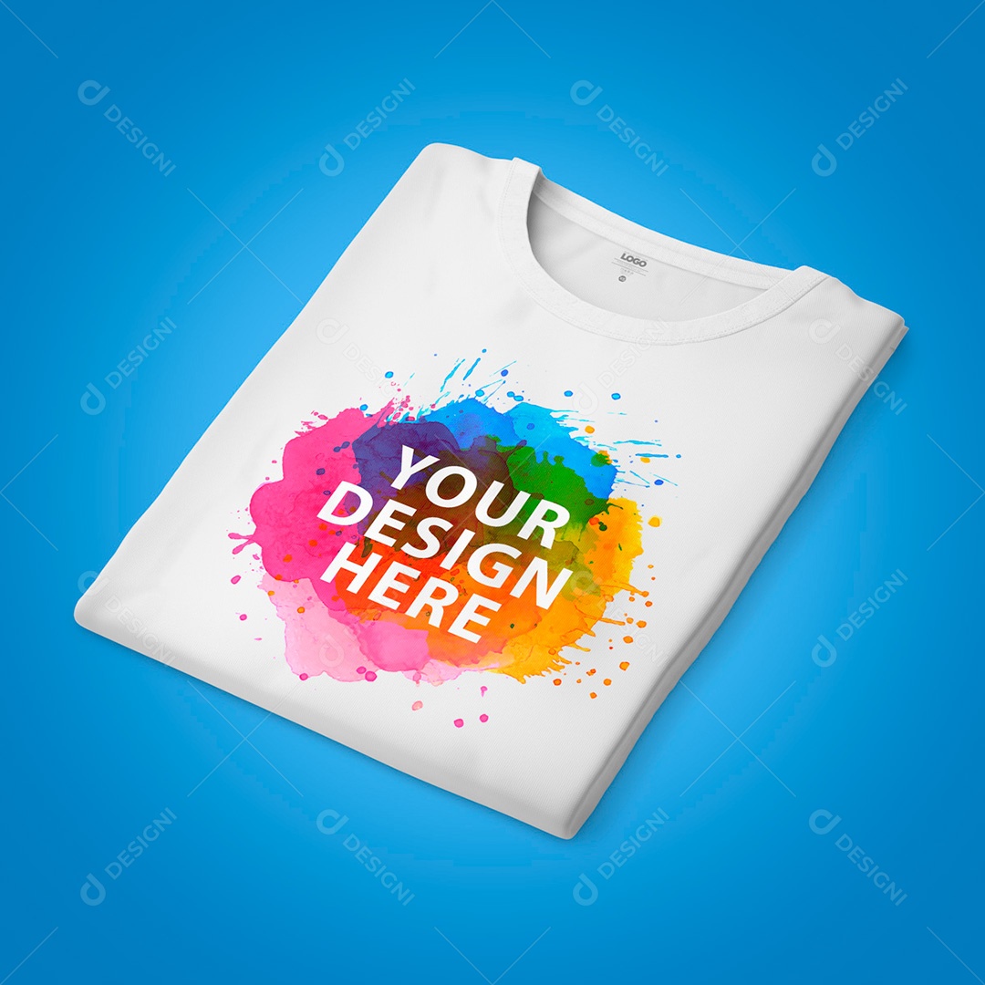 Mockup Camisa Dobrada PSD Editável
