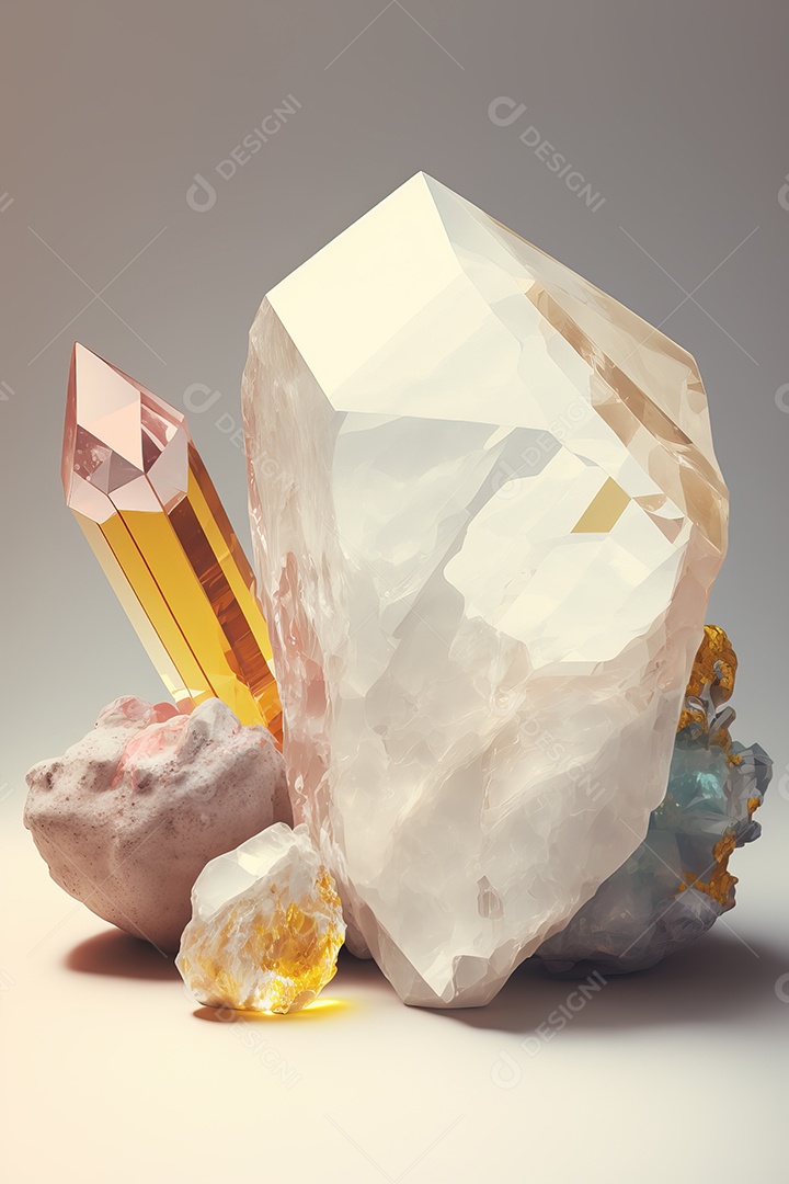 Belas pedras de quartzo, minerais, cristais, meditação