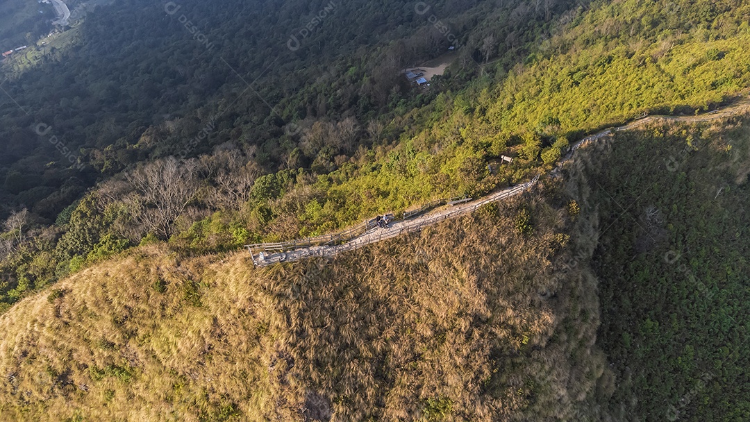 Vista aérea de Chee Dao colina Chiang Rai Tailândia