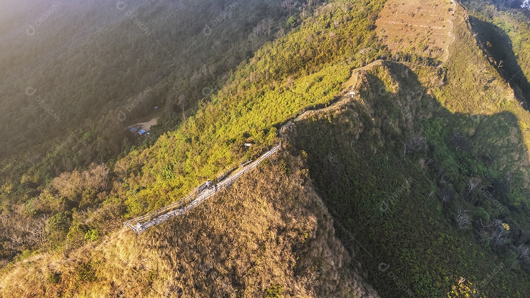 Vista aérea de Chee Dao colina Chiang Rai Tailândia