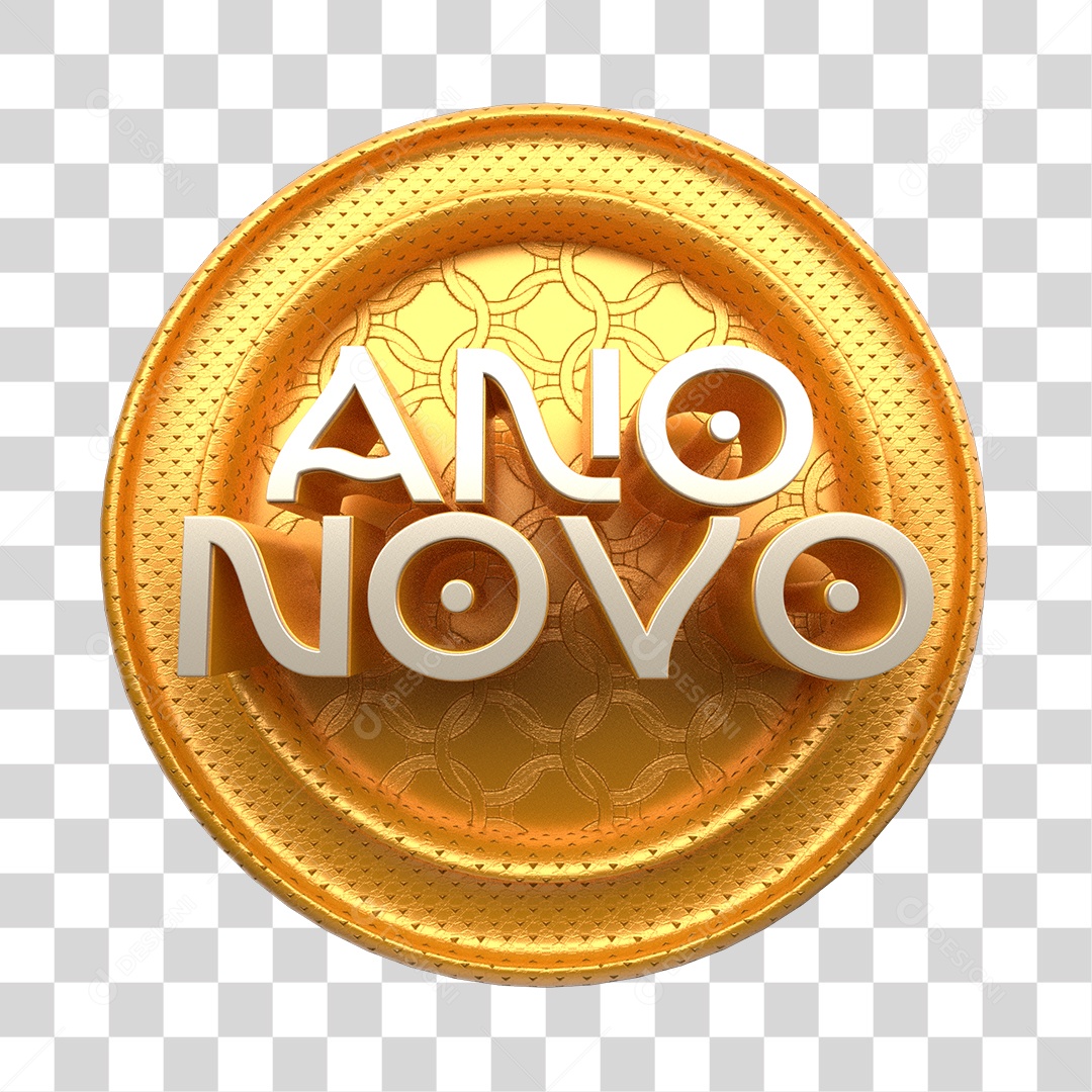 Selo 3D Ano Novo 2023 Para Composição PNG Transparente Sem Fundo