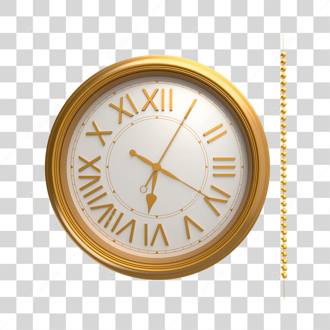 Elemento 3D Ano Novo Relógios Para Composição PNG Transparente Sem Fundo
