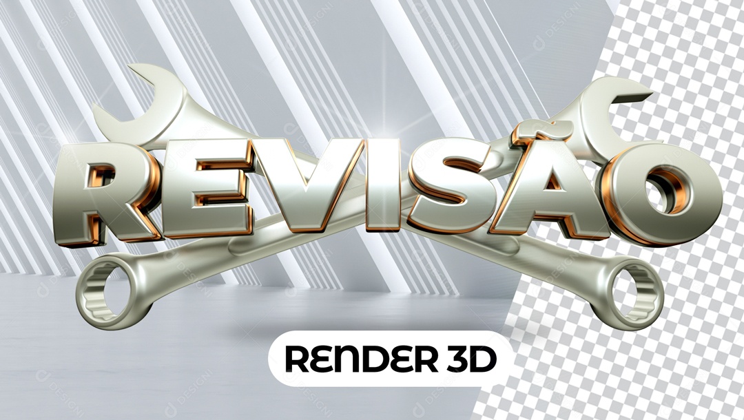 Selo 3D Para Composição Revisão PSD