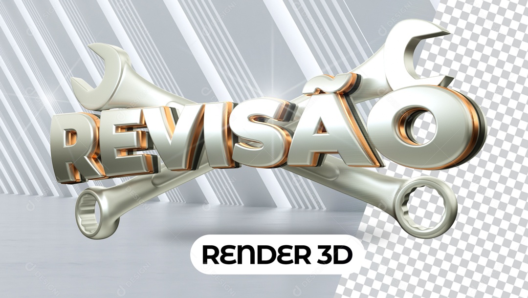 Selo 3D Para Composição Revisão PSD