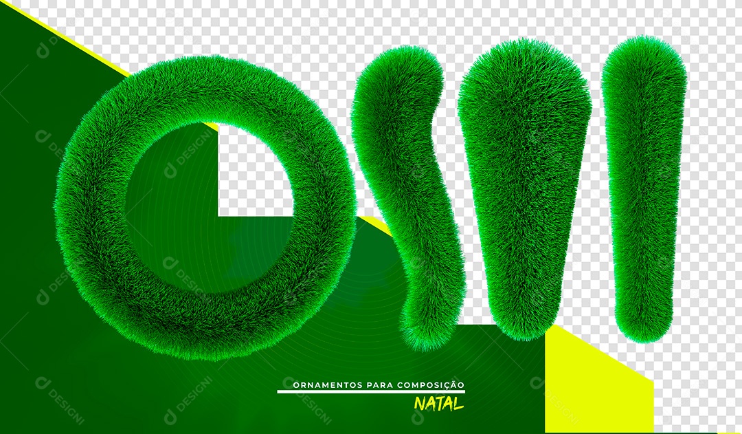 Elemento de Natal 3D Guirlandas PSD Para Composição