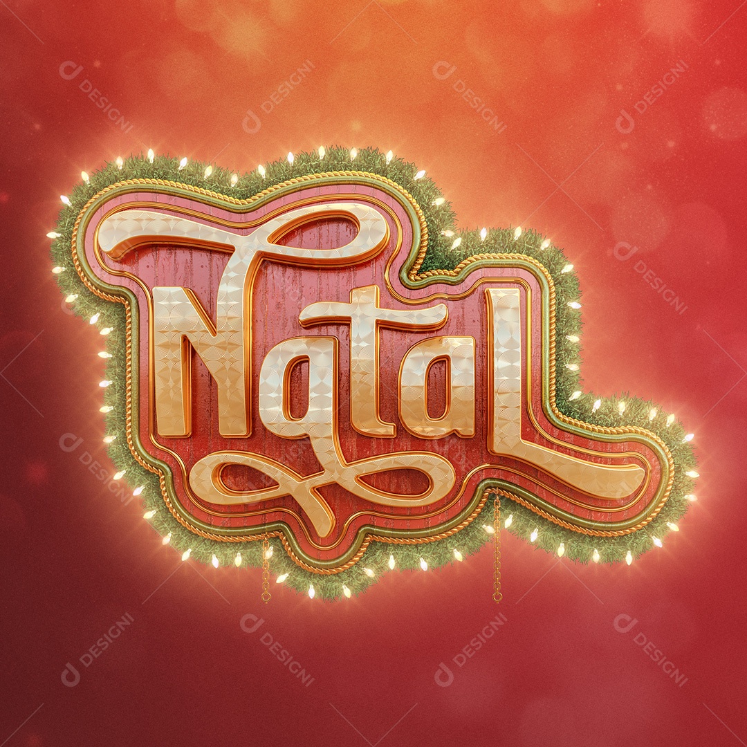 Selo 3D Natal PSD Para Composição