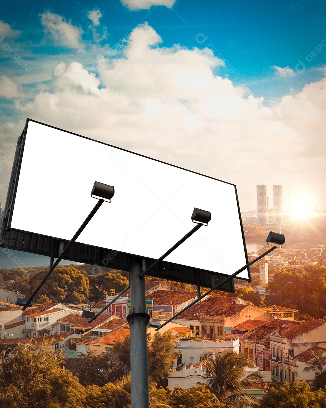 quadro de anúncios com tela branca