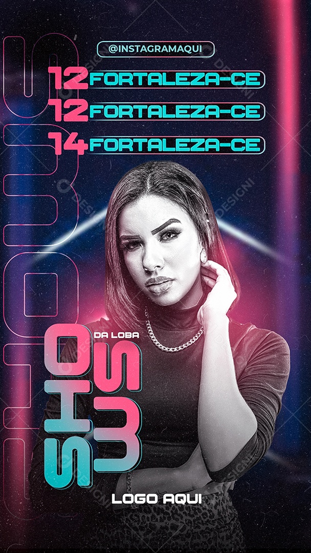 Story Flyer Shows da Loba Social Media PSD Editável