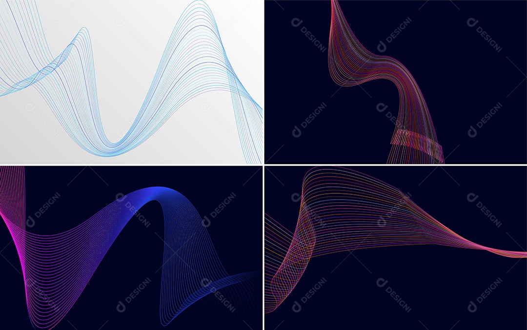 Background de Linhas Onduladas Ilustração Vetor EPS