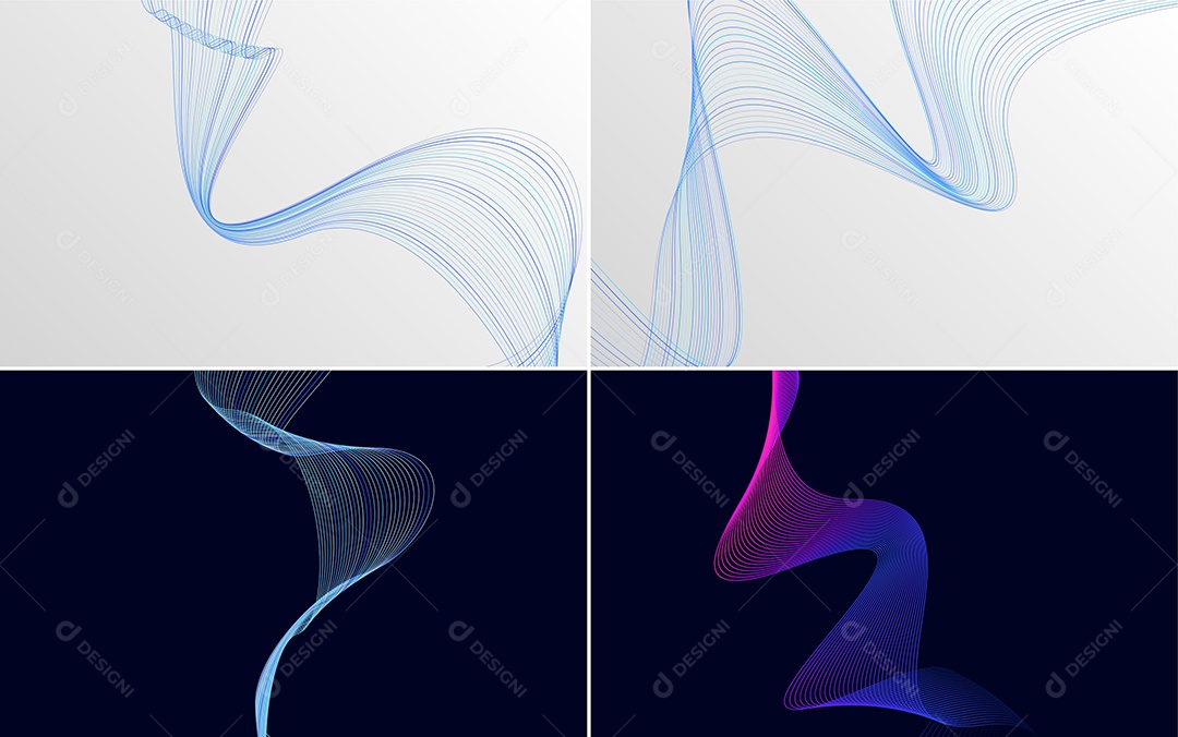 Background de Linhas Onduladas Ilustração Vetor EPS