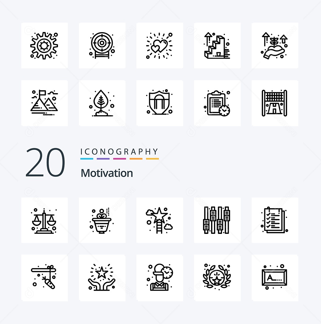 Pacote de Ícones de Motivação Vetores EPS