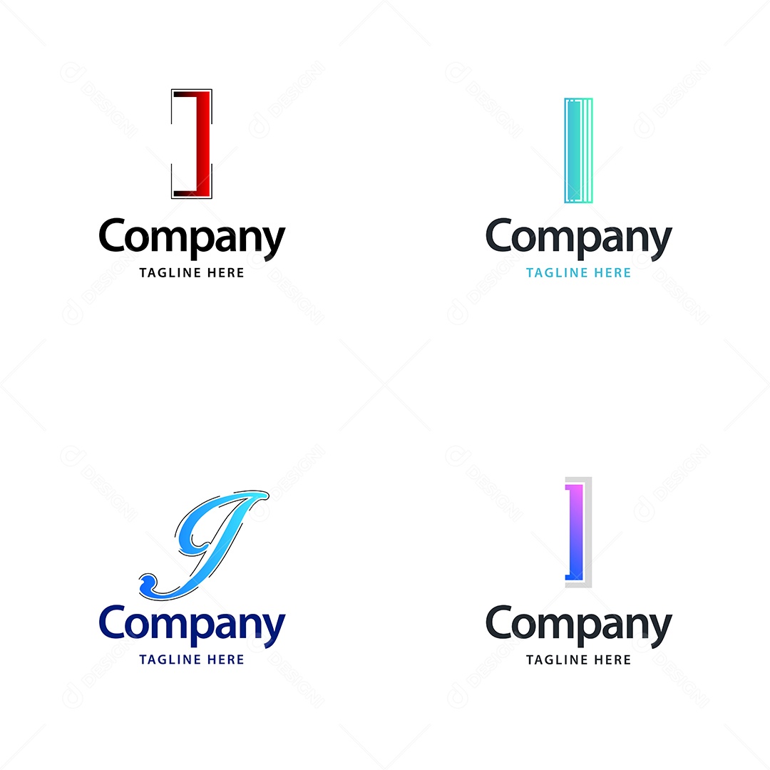 Logo I Personalizada Logotipos Modernos AI Editável