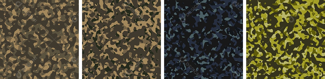 Conjunto de Fundo de Camuflagem Vetor EPS