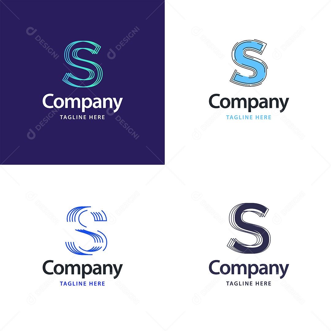 Logo S Logotipos Modernos Vetor EPS