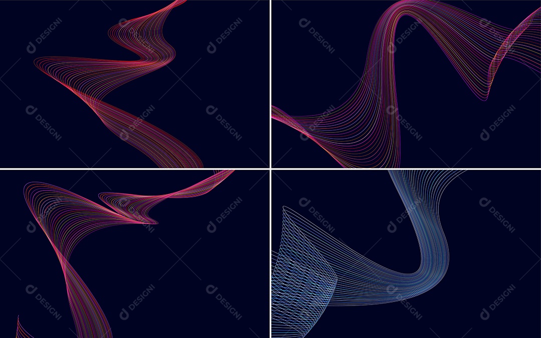 Background de Linhas Onduladas Ilustração Vetor EPS