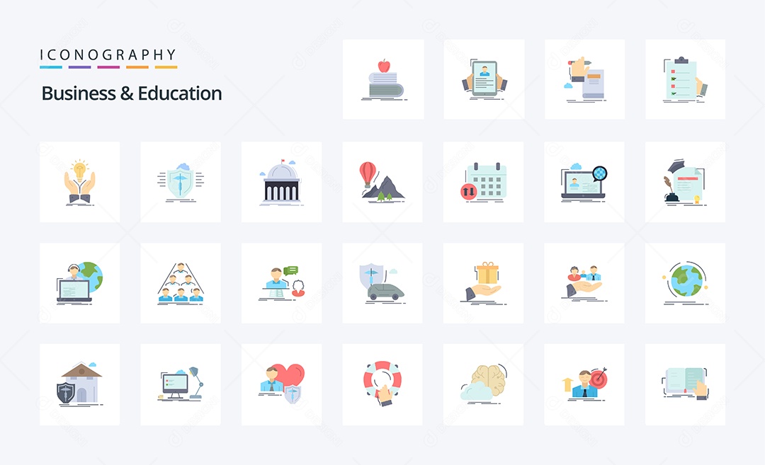 Conjunto de Ícones de Negócios Vetor EPS